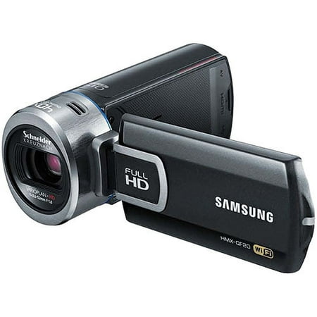 Samsung HMX-QF20BN Black Full HD Camcorder w/ 20x Optical Zoom, 2.7" LCD Display, Built-in WiFi