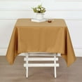 thumbnail image 2 of Efavormart 54x54" GOLD Wholesale Linens Seamless Polyester Square Linen Tablecloth For Wedding Banquet Party Restaurant, 2 of 10