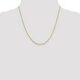 thumbnail image 2 of 10K Yellow Gold necklace Rope chain Pendant Diamond-cut 20 in 1.2 mm, 2 of 5