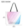 thumbnail image 5 of FORMRS Womens Canvas Tote Bag with Zipper Inner Pocket Shoulder Handbag, Pink Gradient, 5 of 7