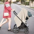 thumbnail image 2 of Byseng Nursing Cover for Baby Breastfeeding, Privacy Feeding Cover for Mom, Soft Cotton Nursing Apron with with Arch Neckline - Khaki, 2 of 8