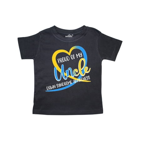 

Inktastic Proud of my Uncle Down Syndrome Awareness Heart Ribbon Gift Toddler Boy or Toddler Girl T-Shirt