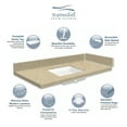 thumbnail image 3 of Transolid VT42.5x22-1KU-94-A-W-1 42.5 in. Solid Surface Vanity Top with Single Hole and Rectangular Undermount Sink, Sand Mountain, 3 of 7