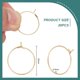 thumbnail image 3 of 10 pares de aros dorados de acero inoxidable para pendientes, aros dorados, alambres para pendientes de cristal, joyería, fabricación de pendientes, 20 x 0,6 mm, 3 of 6