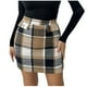 thumbnail image 3 of TaTaai Womens Casual Check Print High Waist Tight Pencil Skirt with Button Decor Fake Pockets Zipper Closure Fashion Slim Fit Skirt for Daily Work Wear Gift, 3 of 9