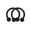Black, variant on Nose Ring Hoop Magnetic Horseshoe Rings Stainless Steel Faux Septum Rings