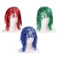 thumbnail image 2 of 5pcs Halloween Foil Wig Foil Tinsel Costume Wig Show Props Fluffy Funny Party Wigs Performance Props for Masquerade Carnival Cosplay (Assorted Color), 2 of 2
