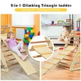 thumbnail image 5 of Costway Foldable Wooden Climbing Triangle Indoor Home Climber w/ Ladder for Toddler Baby, 5 of 11