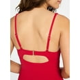 thumbnail image 3 of Time and Tru Women's and Women’s Plus Ribbed Plunge One-Piece Swimsuit, Sizes XS-3X, 3 of 5