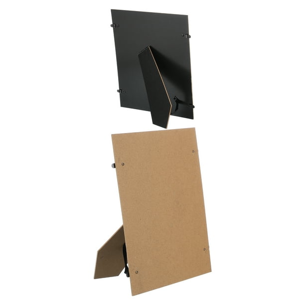 Uxcell Soporte de Caballete, Soporte de Respaldo para Marco de Fotos con Bisagras de Metal y Correa para Tablero de 10" 2 Pcs y Negro