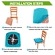 thumbnail image 2 of Funda de asiento elástica antideslizante TV Direct para sillas de oficina y comedor Color caqui, 2 of 4