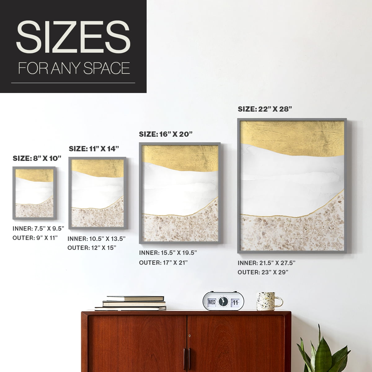 Whitestone II Framed Print in Gray Solid Wood 8 x 10 Framed Print