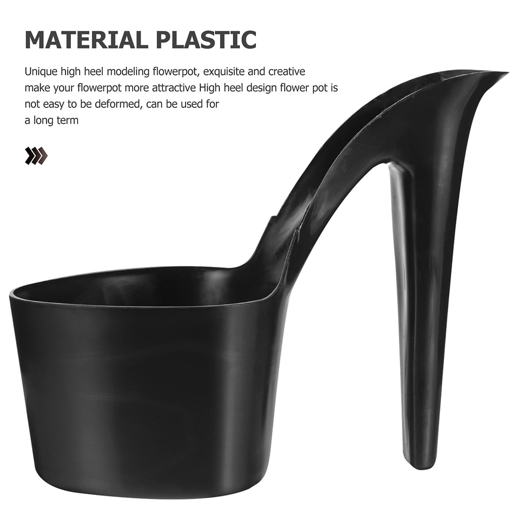 4Pcs High Heel Planter Set Plastic Decorative Flower Pots for Gardening and Bonsai