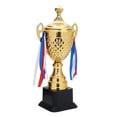 thumbnail image 5 of Juvale Gold Trophy Cup - Tournament & Championship Trophy Award - Versatile Awards for Soccer, Basketball & Golf - Rewards for Adults & Kids - 15.2 x 7.5 x 5 in, 5 of 9