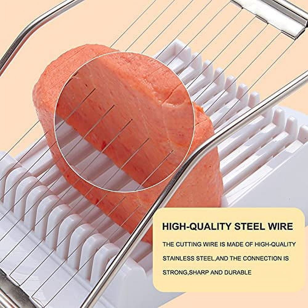 Kitchen Food Slicer Stainless Steel Wire Lunch Meat Cutter Hams Spam Slicer