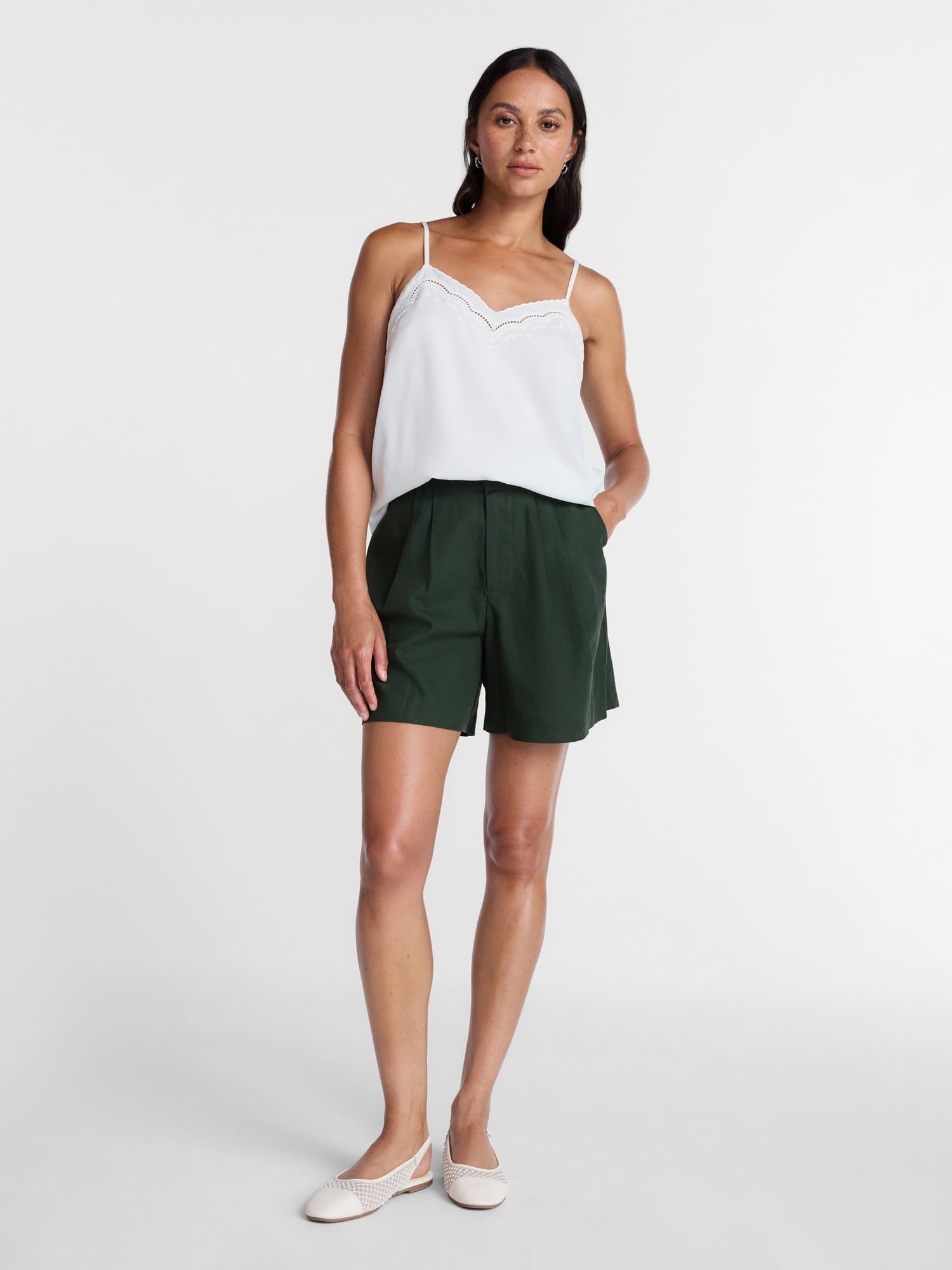 Time and Tru Embroidered Cami, Size XS-XXXL