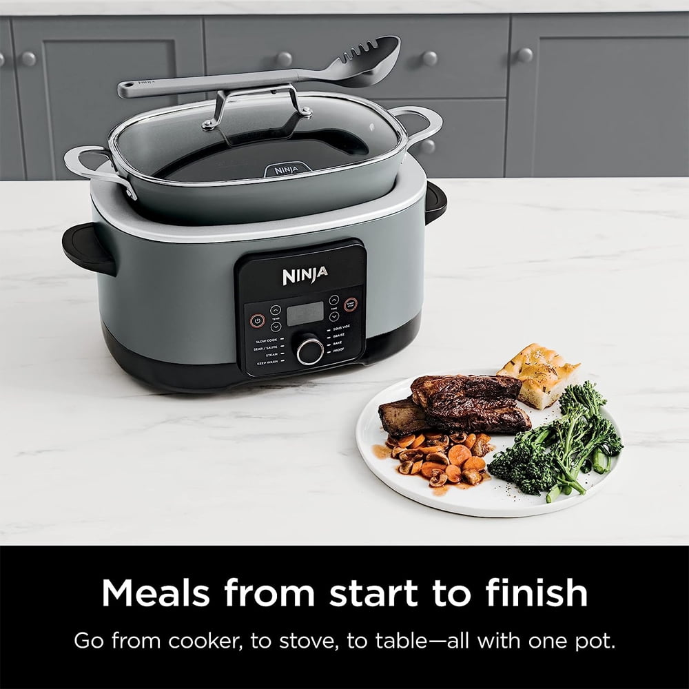 Restored Ninja MC1001 Foodi Possible Slow Cooker PRO Multi-Cooker Bundle with 3 YR CPS Enhanced Protection Pack (Refurbished)