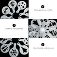 thumbnail image 3 of 16 Pcs Christmas Cookie Stencils Fondant Cookie Mold Food Grade Plastic Coffee Decorating Stencils Powdered Sugar Sieve, 3 of 8