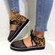 thumbnail image 5 of Sandalias de tacón medio de malla ligera con estampado de leopardo y correa en el tobillo informales con punta redonda para mujer Wmkox8yii  nm3001, 5 of 8