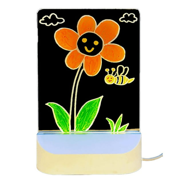 Desktop erasable luminous acrylic coloring blackboard writing board