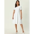 thumbnail image 2 of DARING DIVA A-Line Work Church Pockets Dress S White, 2 of 6
