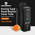 thumbnail image 3 of ROCKBROS Racing Type Road Bicycle Inner Tube,Lightweight 700*18-28C/32C Tire Size available,TPU Presta Valve 65/85mm Specifications, 3 of 12