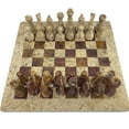 thumbnail image 5 of NSA Original Handmade Fossil Coral and Red Onyx Marble Chess Game Set - 12 inch, 5 of 5