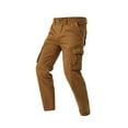 thumbnail image 4 of DPTALR Men's Solid Color Multi-Pocket Fashionable Outdoor Workwear Pants,Yellow,Size 30, 4 of 5