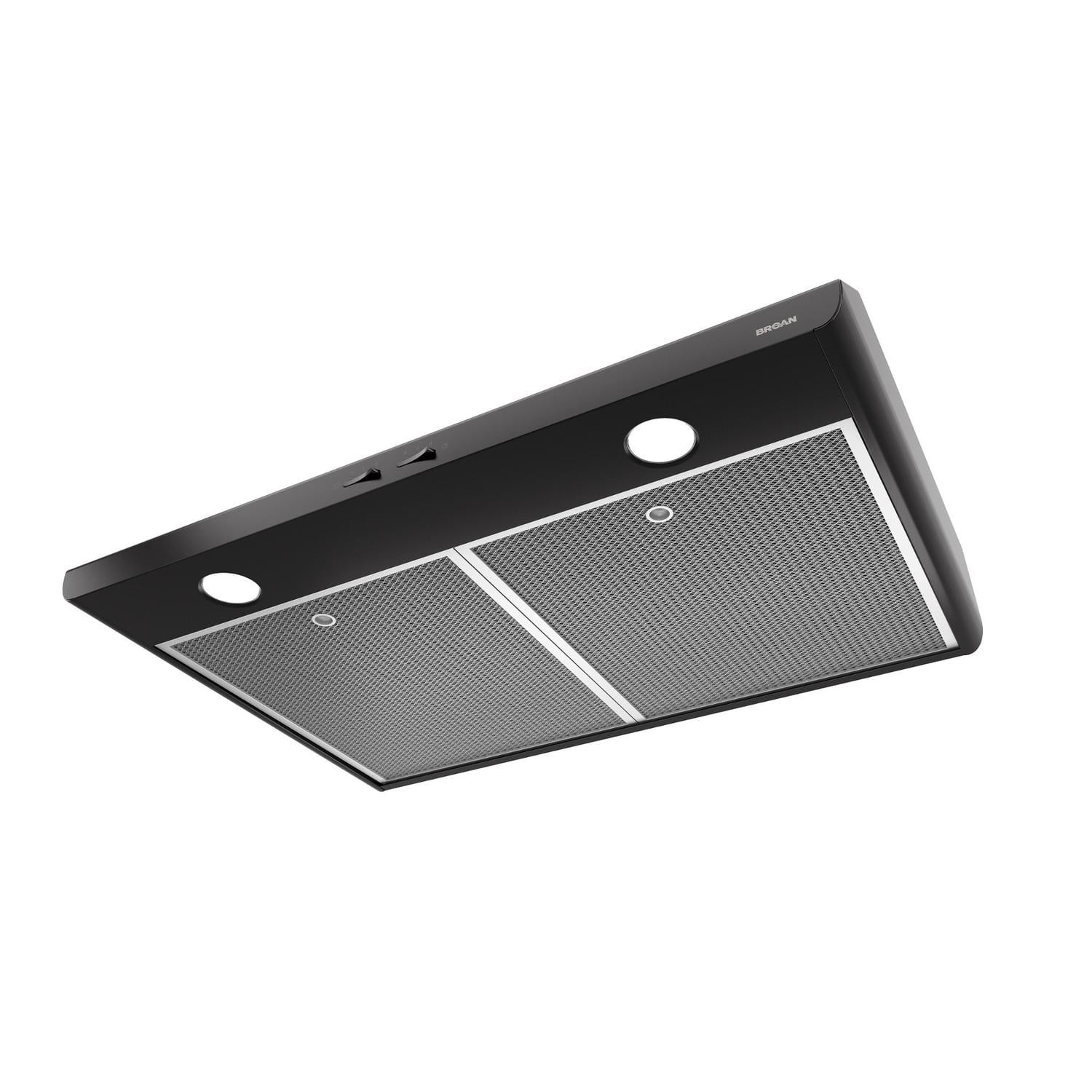 Broan Sahale 30-Inch Convertible Under-Cabinet Range Hood, 250 CFM, Black