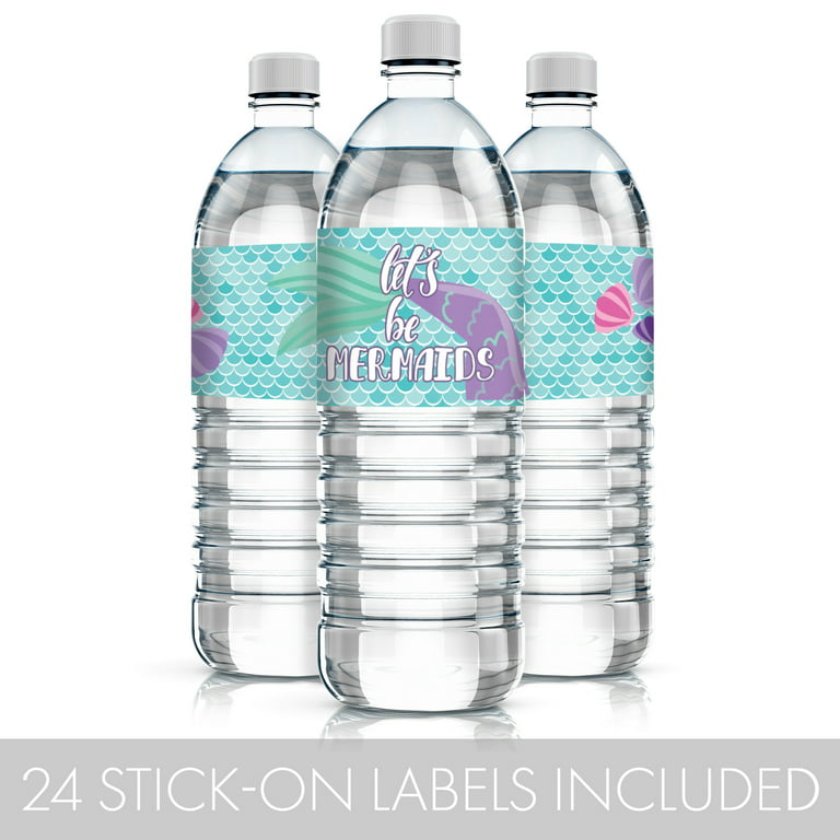 Mermaid Water Bottle Labels — Jen T. by Design