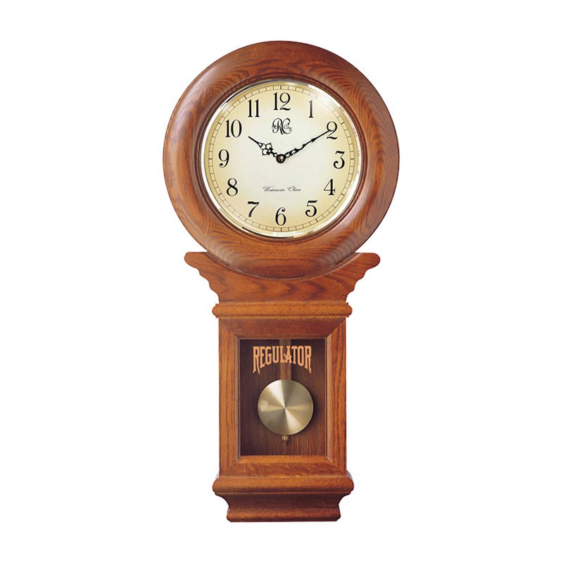 River City Clocks American Regulator Chiming Wall Clock with Pendulum
