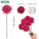 thumbnail image 3 of Uxcell 6 paquetes de flores de bola de crisantemo artificial de 11 pulgadas, ramos de crisantemo de seda para el hogar, rojo rosa, 3 of 6