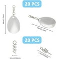 thumbnail image 2 of DIY Fishing Supplies including 20Pcs Iron Fishing Spring Pins and 20Pcs Stainless Steel Fishing Rolling Bearing Connector with Iron Fish Lures Platinum 44mm, 2 of 6