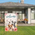 thumbnail image 3 of Amhnf Welcome Pitbull Dogs Floral Garden Flag For Home Outdoor Garden Yard Decor 12x18 inch, 3 of 5