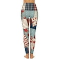 thumbnail image 3 of Patchwork Quilt Pattern Leggings Fitness Gym Yoga Pants High Waist Stretch Sports Tights Leggins, 3 of 6