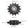 thumbnail image 2 of Uxcell Idler Sprocket, 6mm Bore 3/8" Pitch 14 Tooth, Carbon Steel with Insert Bearing, 2 of 6