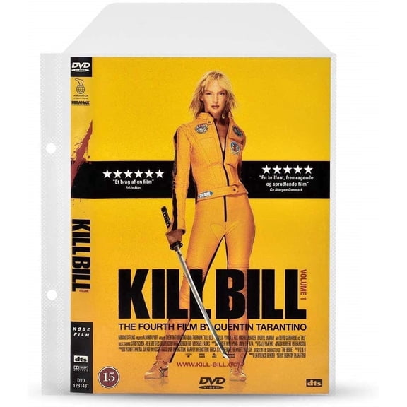 Tarifold DVD Storage Binder Sleeves with Closing Flap and Space for Cover, Reinforced 2-Ring Binder Holes, Scratch-Resistant, 120-Micron Polypropylene, 100 Pack