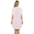 thumbnail image 4 of Xmarks House Dress Women Cotton Duster Robe Short Sleeve Housecoat Button Down Nightgown Pink M, 4 of 6