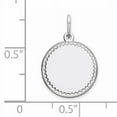 thumbnail image 2 of 925 Sterling Silver Engraveable Round Polished Front/Satin Back Disc (13x15mm) Pendant / Charm, 2 of 2