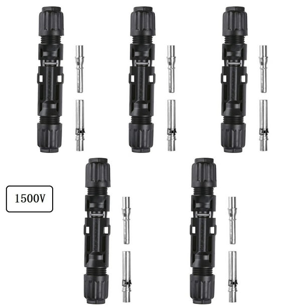 Set of 5 solar connectors, mc4 connector, pvc connector, pv solar