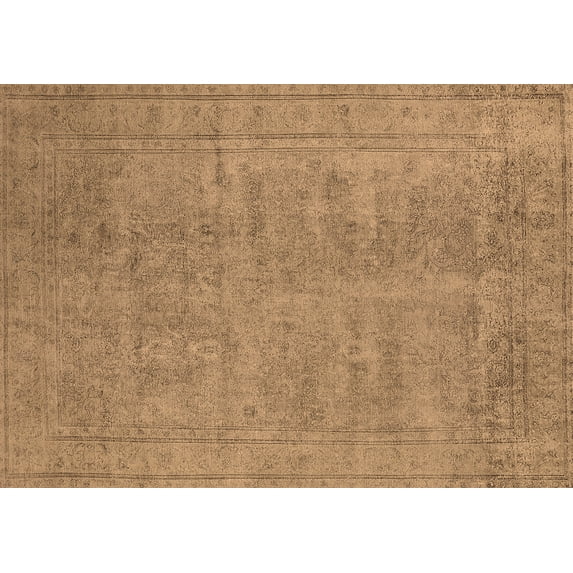 Ahgly Company Indoor Rectangle Oriental Brown Industrial Area Rugs, 7' x 10'