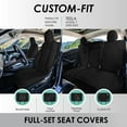thumbnail image 2 of For 2020-2024 Tesla Model Y FH Group Faux Leather Custom Fit Car Seat Covers Full Set - Black, 2 of 6