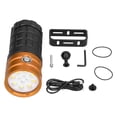thumbnail image 1 of Waterproof Torch, Easy To Use Convenient To Use Diving Flashlight Powerful Functions  For Diving For Camping Orange, 1 of 8