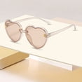 thumbnail image 3 of HEVRJEWJD Kids Heart Shaped Sunglasses Stylish Cute Bee Sunglasses for Toddler Girls | Heart Shaped Cute Design for Kids with Lightweight Frame and Adjustable Fit Beige2 14.5cm, 3 of 3
