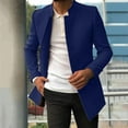thumbnail image 2 of Vedolay Winter Jackets for Men Long Sleeve Button Down Solid Blazer Jackets Clothes Dark Blue,XL, 2 of 5