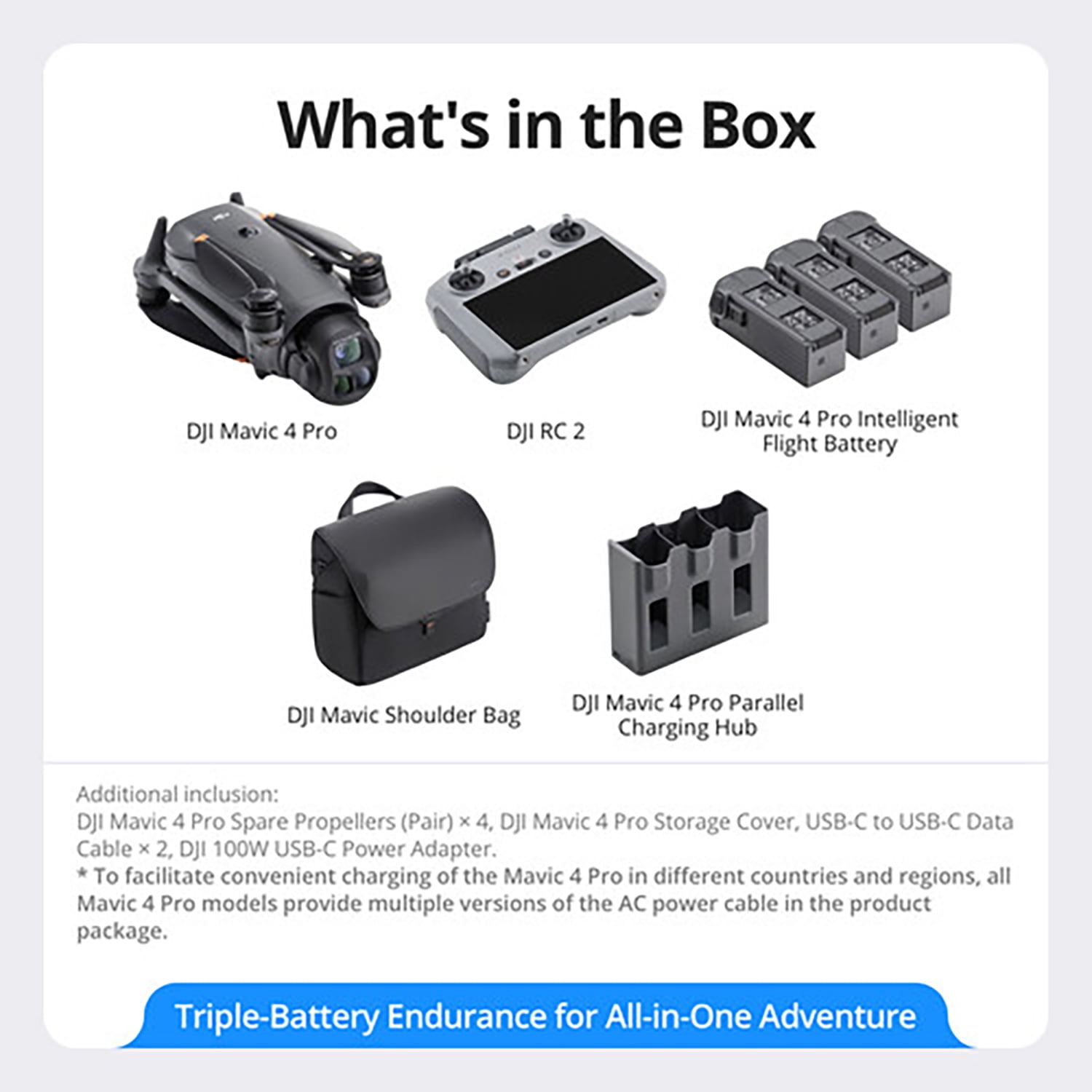 Open Box DJI Mavic 4 Pro Drone Fly More Combo with RC 2 Remote Controller