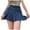 Blue, variant on Fgnfyis Women Skirts High Waist Pleated Skirts Zipper Mini Skirts Streetwear Skirt Denim Ruffle Hem Stretch Light blue L