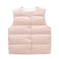 thumbnail image 2 of AJZIOJIRO Toddler Girls Boys Winter down Vest for 1-6 Years Old Autumn Warm Sleeveless Jackets with Buttons Baby Puffer Padded V-Collar Coats, 2 of 8