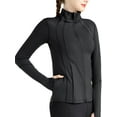 Women's Full Zip Up Running Track Jacket Longsleeved Yoga Sportswear
