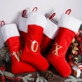 thumbnail image 5 of KCEHTA Red Christmas Stockings with Initials, 19" Large Christmas Stockings, Embroidered Christmas Stockings with Letters, Personalized Christmas Knit Stockings for Christmas Party Decorations, 5 of 7